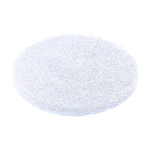 MotorScrubber,  Polishing Round Floor Pad, 7.5", White