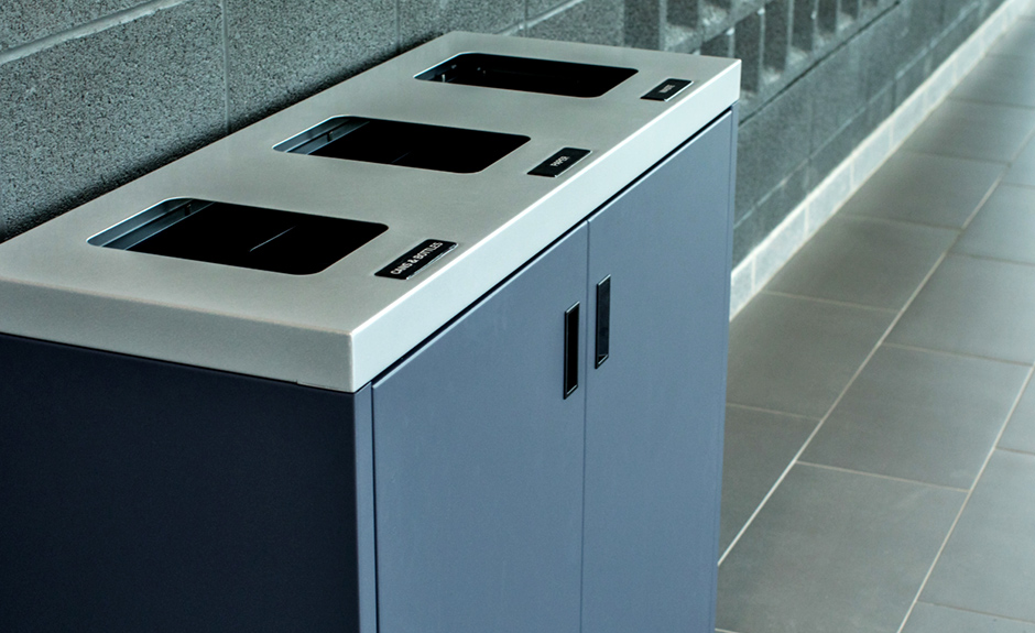 SUMMIT – Double – Sl – Cans & Bottles-Waste – Full – Silver-Grey Image 2