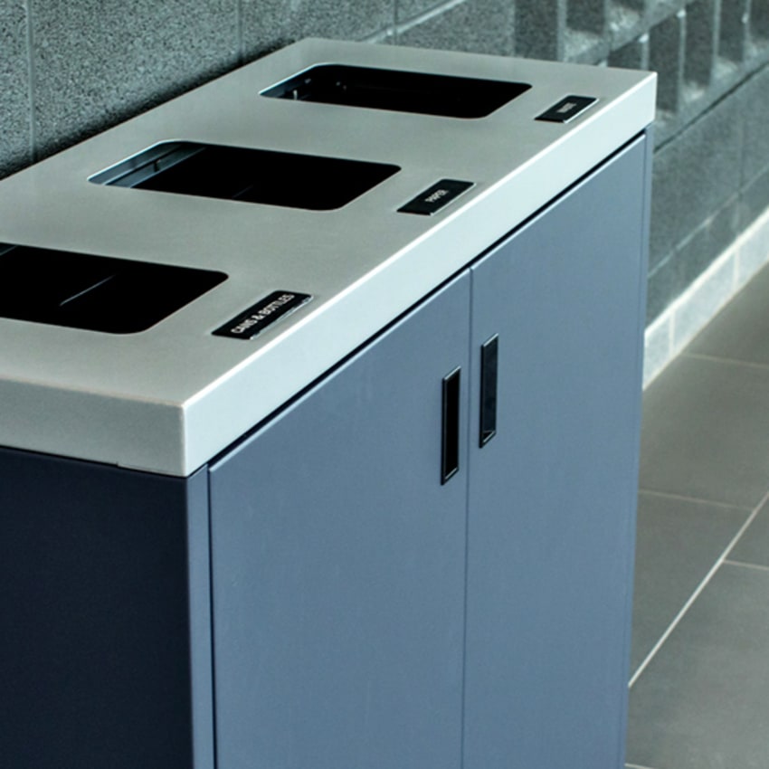 SUMMIT – Double – Sl – Cans & Bottles-Waste – Full – Silver-Grey Image 2