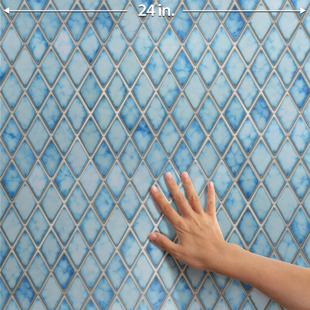 Hudson Kite Marine 10-1/8 in. x 11-3/4 in. Porcelain Mosaic Tile