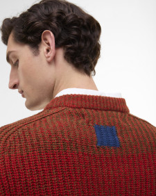Paul Smith loves Barbour Saddle Crew Neck Jumper Rosette Red