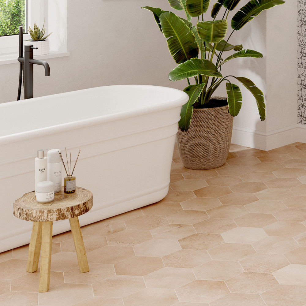 Atlas Hex Cotto 8-5/8 in. x 9-7/8 in. Porcelain Floor and Wall Tile
