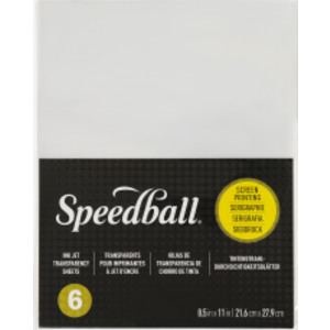 Screen Printing Ink Jet Transparency Sheets, 8.5x11 in, Set of 6