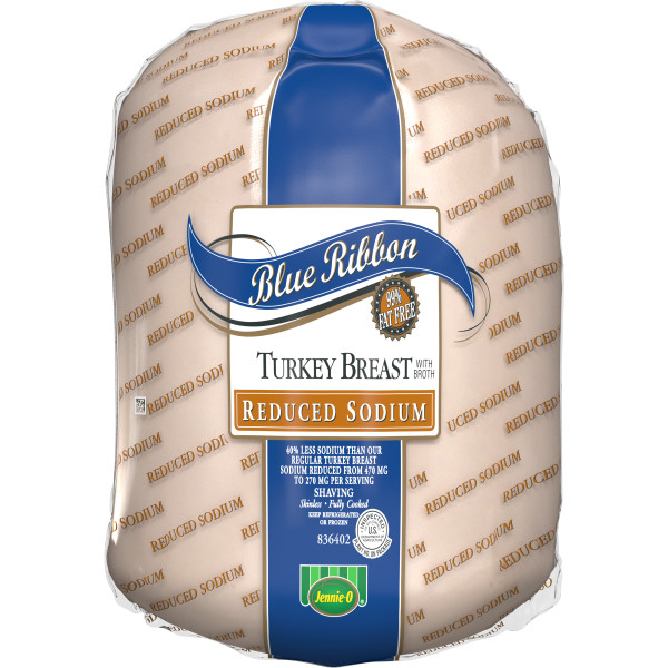 JENNIE-O(r) BLUE RIBBON(r) Oven Roasted Turkey Breast, Reduced Sodium, 2pc . C1N1 - Front No Plunge In Package (Hi Res)