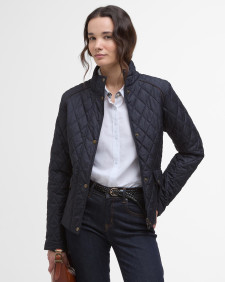 Crawford Cavalry Quilted Jacket Dark Navy/Ancient Tartan