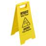 Impact, English/Spanish, "Caution", Wet Floor Sign, Yellow, 25"