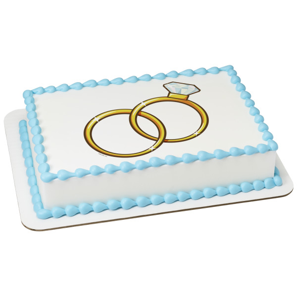 Wedding Rings PhotoCake® Edible Image®