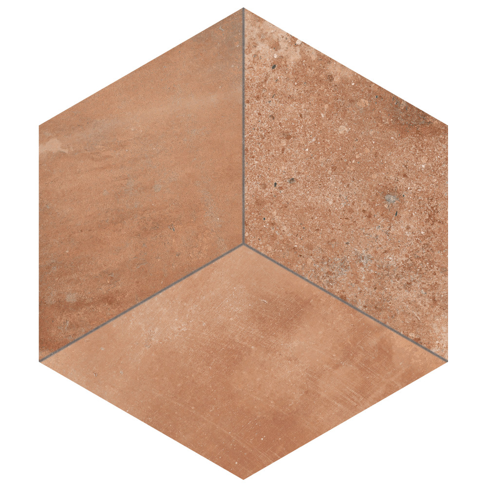 Argillos Hex Rhomboid Teja 20-1/2 in. x 23-5/8 in. Porcelain Floor and Wall Tile