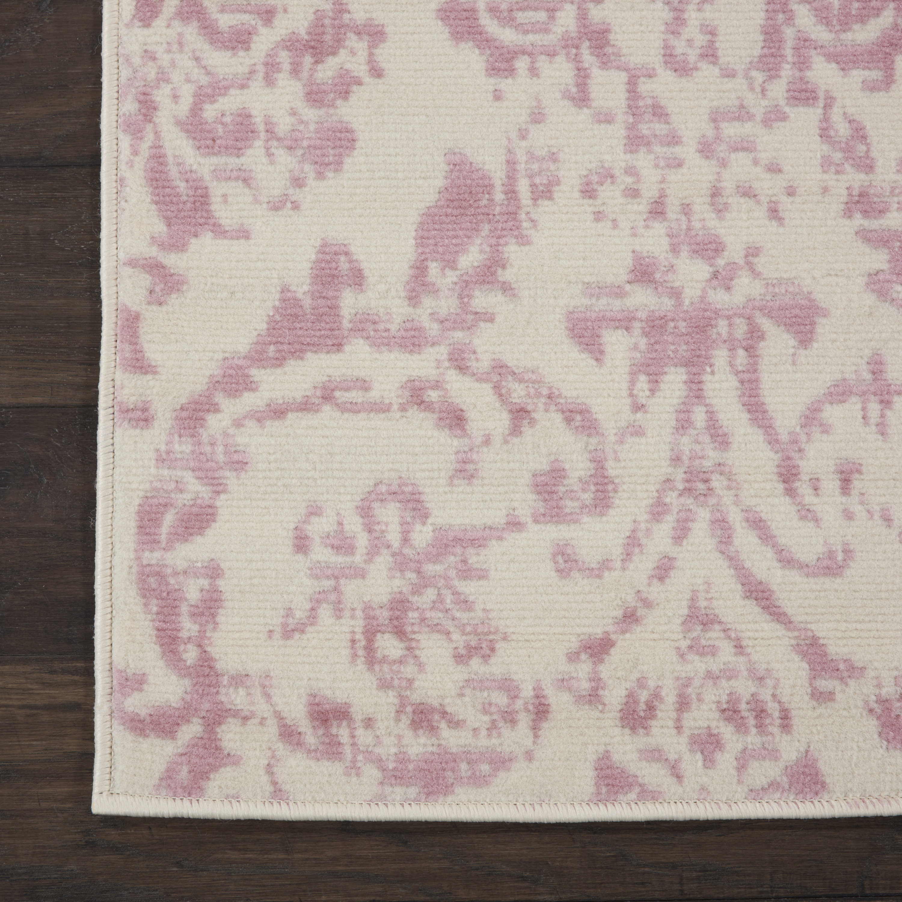 Nourison Jubilant 2' x 6' Ivory Pink Vintage Indoor Rug