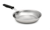 7-inch Tribute 3-ply fry pan with natural finish and silicone handle