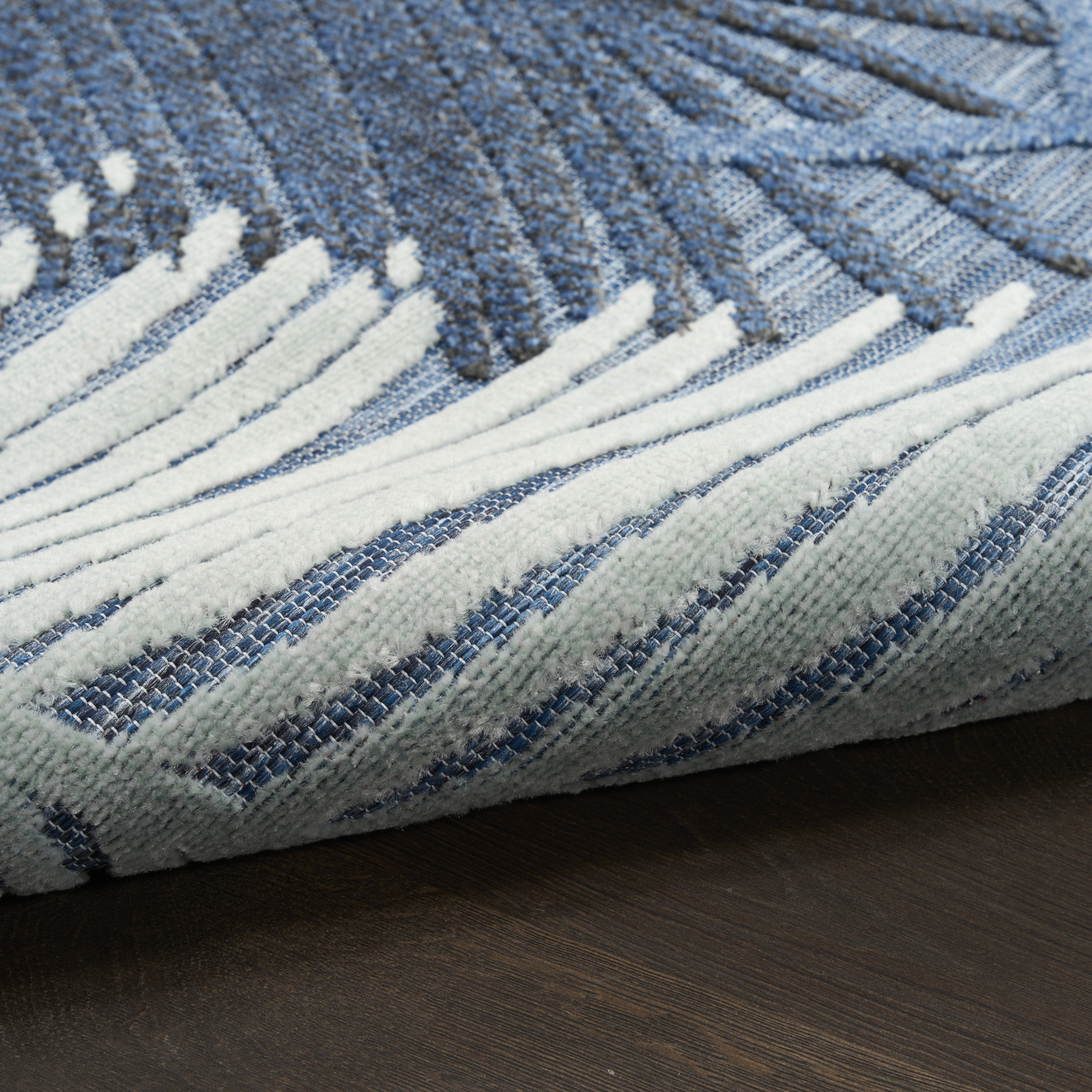Nourison Suncoast 7'10" x 9'10" Denim Tropical Rug