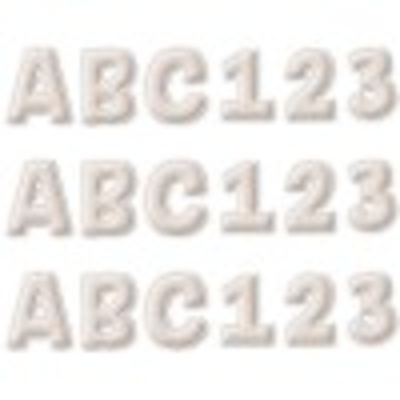 A Close-Knit Class Cream Felt Deco Letters, 179 Per Pack, 3 Packs