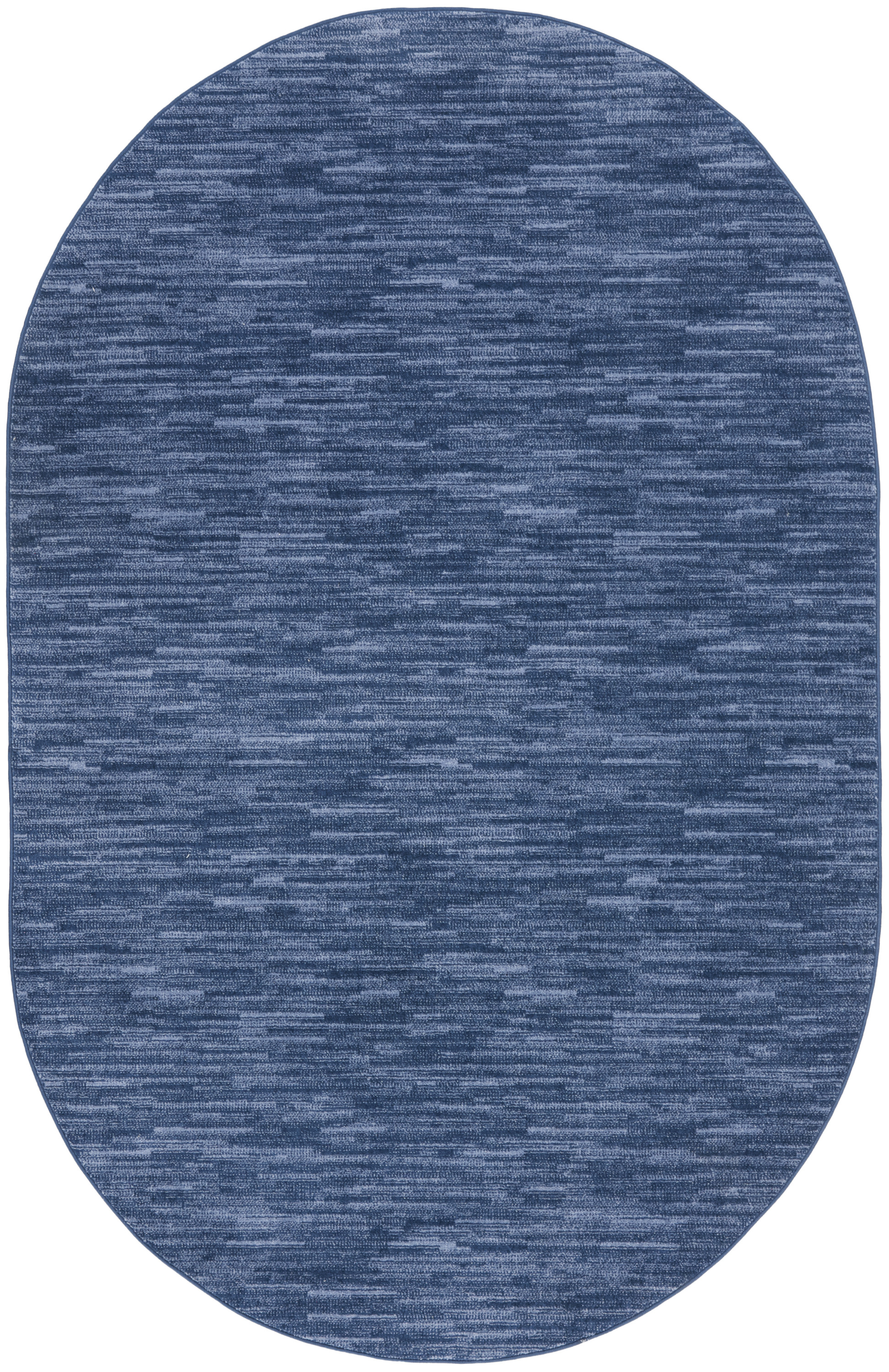 Nourison Nourison Essentials 6' x 9' Oval Navy Blue Outdoor Rug