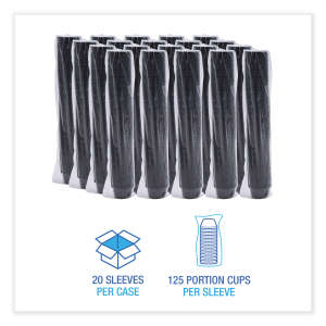 Boardwalk, Souffle/Portion Cups, 2 oz, Polypropylene, Black