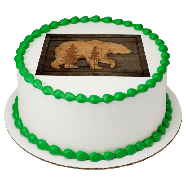 Rustic Bear PhotoCake® Edible Image®