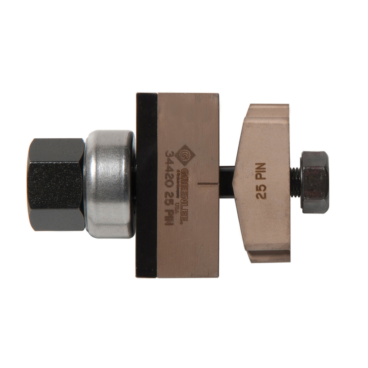 Punch Unit 25 Pin Connector.  Cut-out and mounting slots are punched in one operation.  Drill only one 7/16
