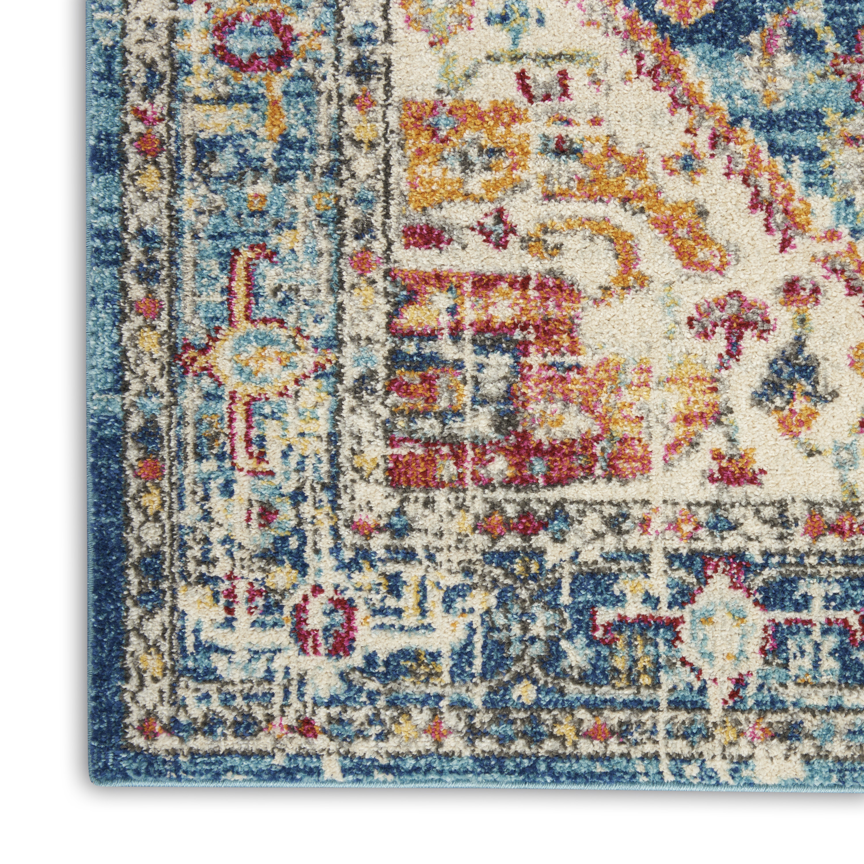 Nourison Passion 3'9" x 5'9" Ivory Light Blue Bohemian Indoor Rug