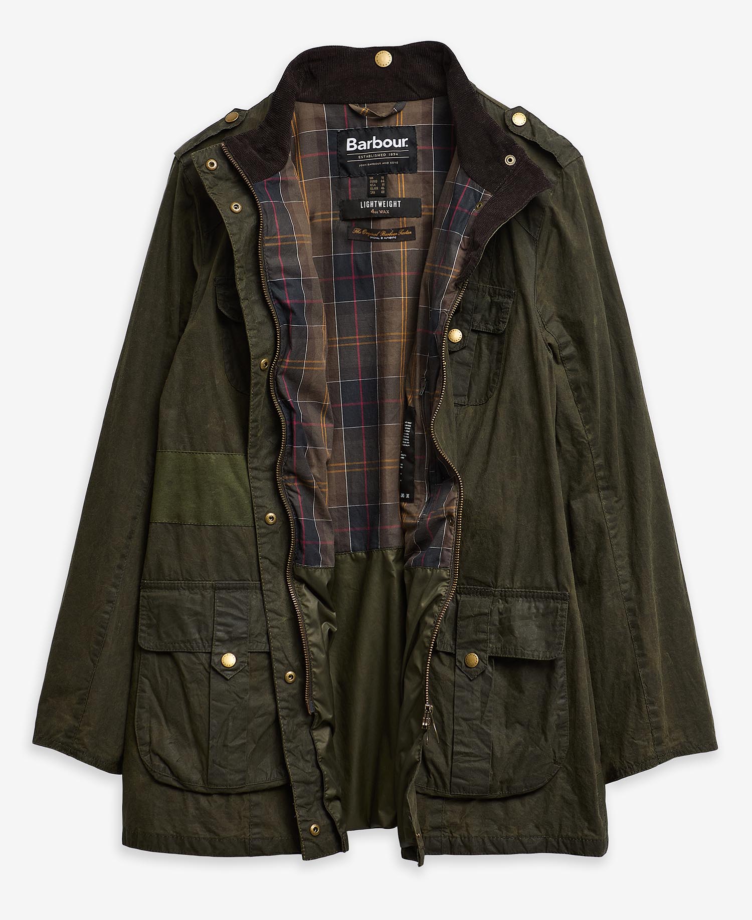 Barbour Re-Loved Defence Waxed Jacket - Size 18 image number 1