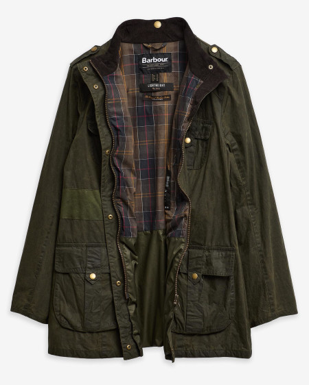 Barbour Re-Loved Defence Waxed Jacket - Size 18