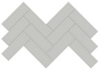 Studio Dove Gray 8×16 Herringbone Mosaic Glossy
