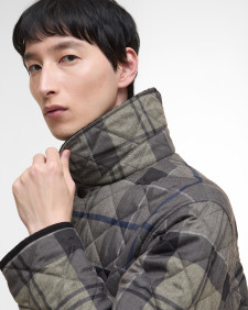Select Liddesdale Quilted Jacket Navy Winter Dress Tartan