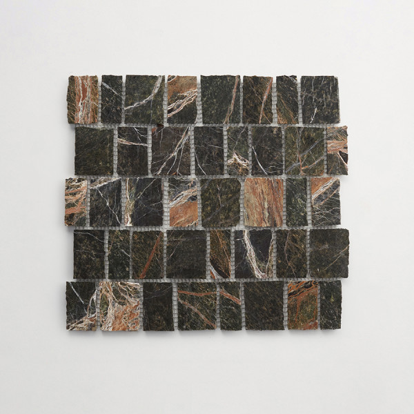 lapidary | rough cut mosaic sheet | galician green (standard joint) 