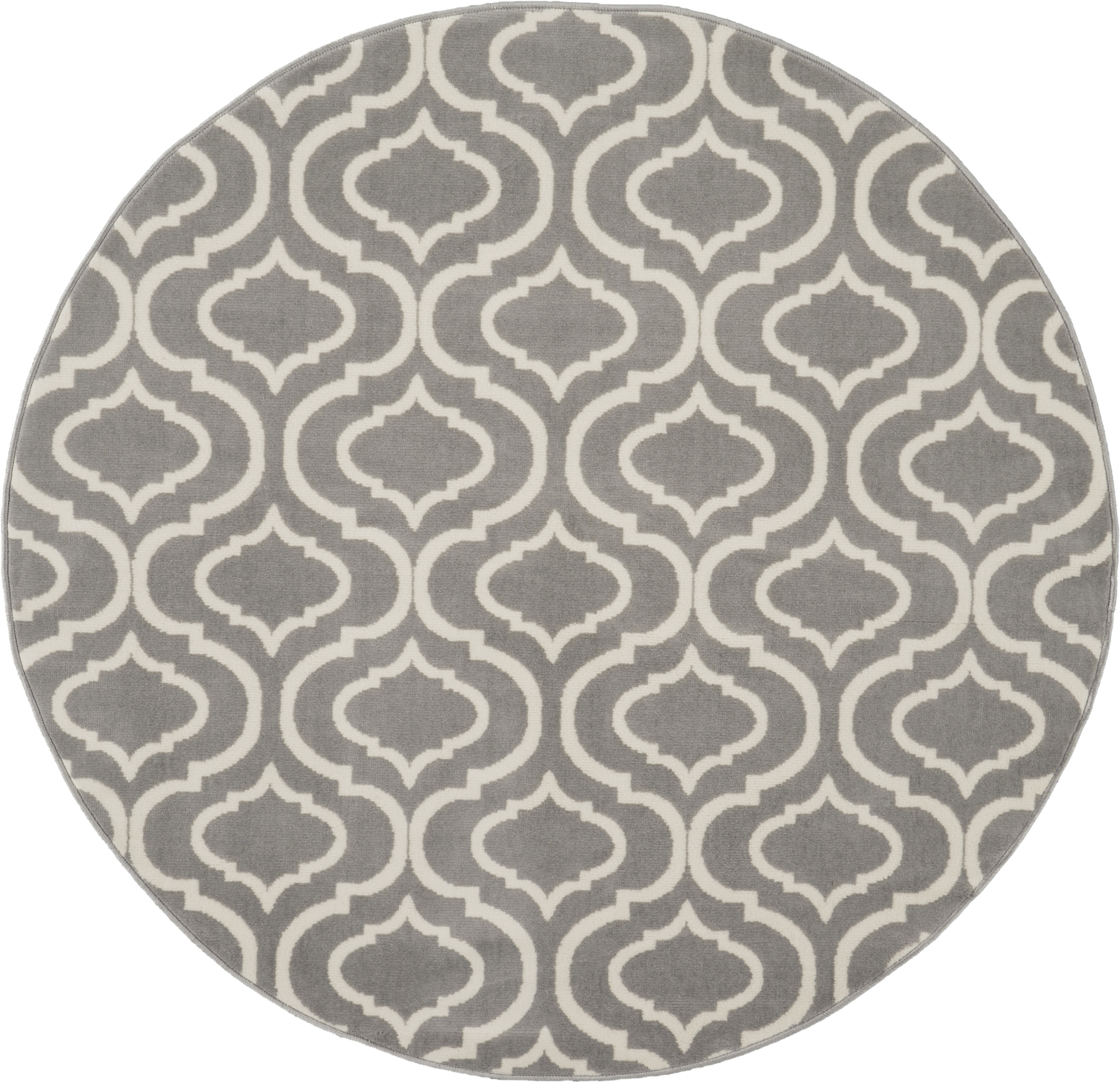 Nourison Jubilant 5'3" x Round Grey Contemporary Indoor Rug