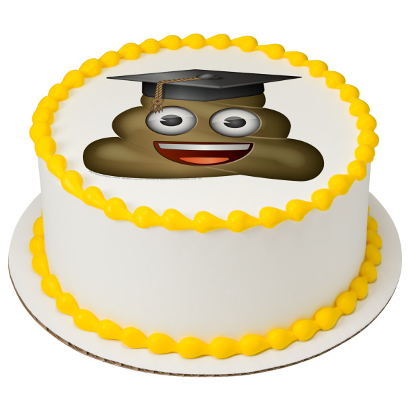 emoji™ Smiling Poo Grad PhotoCake® Edible Image®