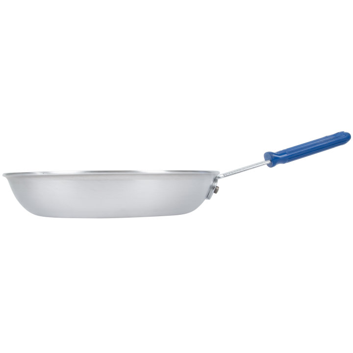 10-inch Wear-Ever® aluminum fry pan with natural finish and Cool Handle® rubber grip sleeve