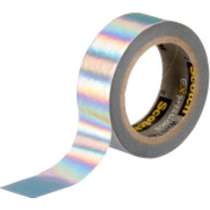 Expressions Washi Tape, .59" x 275", Iridescent White