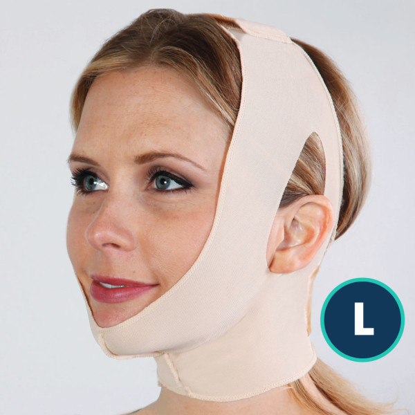 Facial Compression LG Ear Open Two Strap Neck and Facial Latex Free