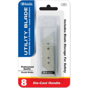Utility Knife Replacement Blades, 8 Per Tube