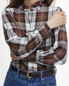Violet Check Long-Sleeved Shirt 