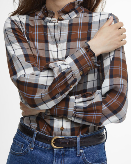 Camicia Violet a maniche lunghe con motivo a scacchi