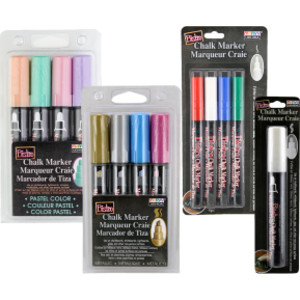 Bistro Chalk Markers, Chisel, Fine & Broad Tip, 13 Color Set