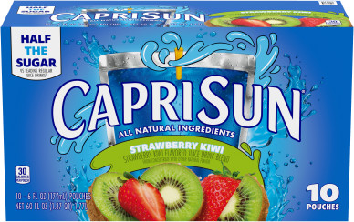 Capri Sun® Strawberry Kiwi Flavored Juice Drink Blend, 10 ct Box, 6 fl oz Pouches
