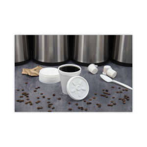 Dart, Plastic Lids, Fits 8-10 Oz Hot/cold Foam Cups, Vented, White