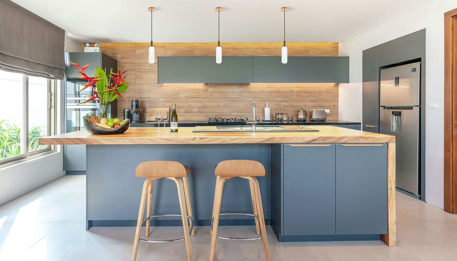 Glass Pendant LED Glass 1 Light Pendant — installation 2