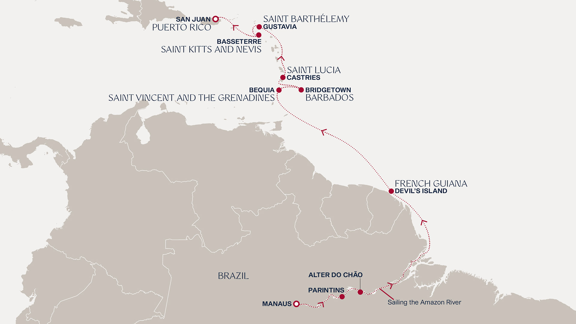 Itinerary map