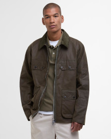 Re-Engineered Short Bedale Waxed Jacket Beech