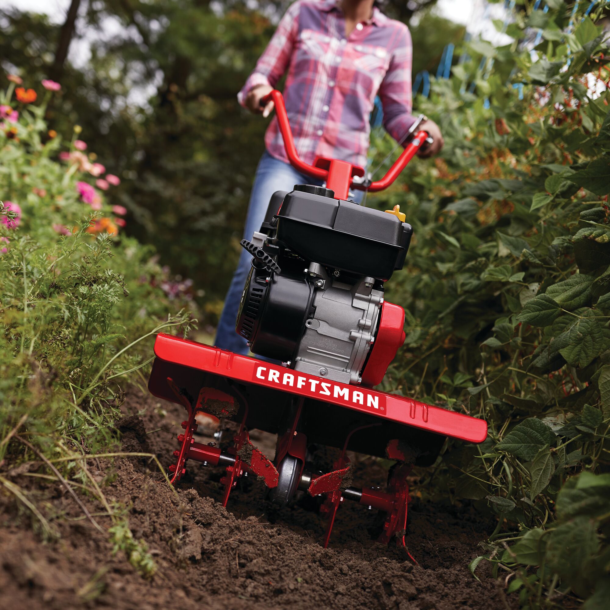 View of CRAFTSMAN Tillers  being used by consumer