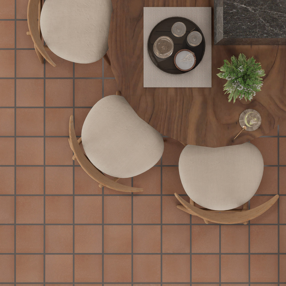 Lincoln Quarry Mayflower Red 7-5/8 in. x 7-5/8 in. Ceramic Floor and Wall Tile