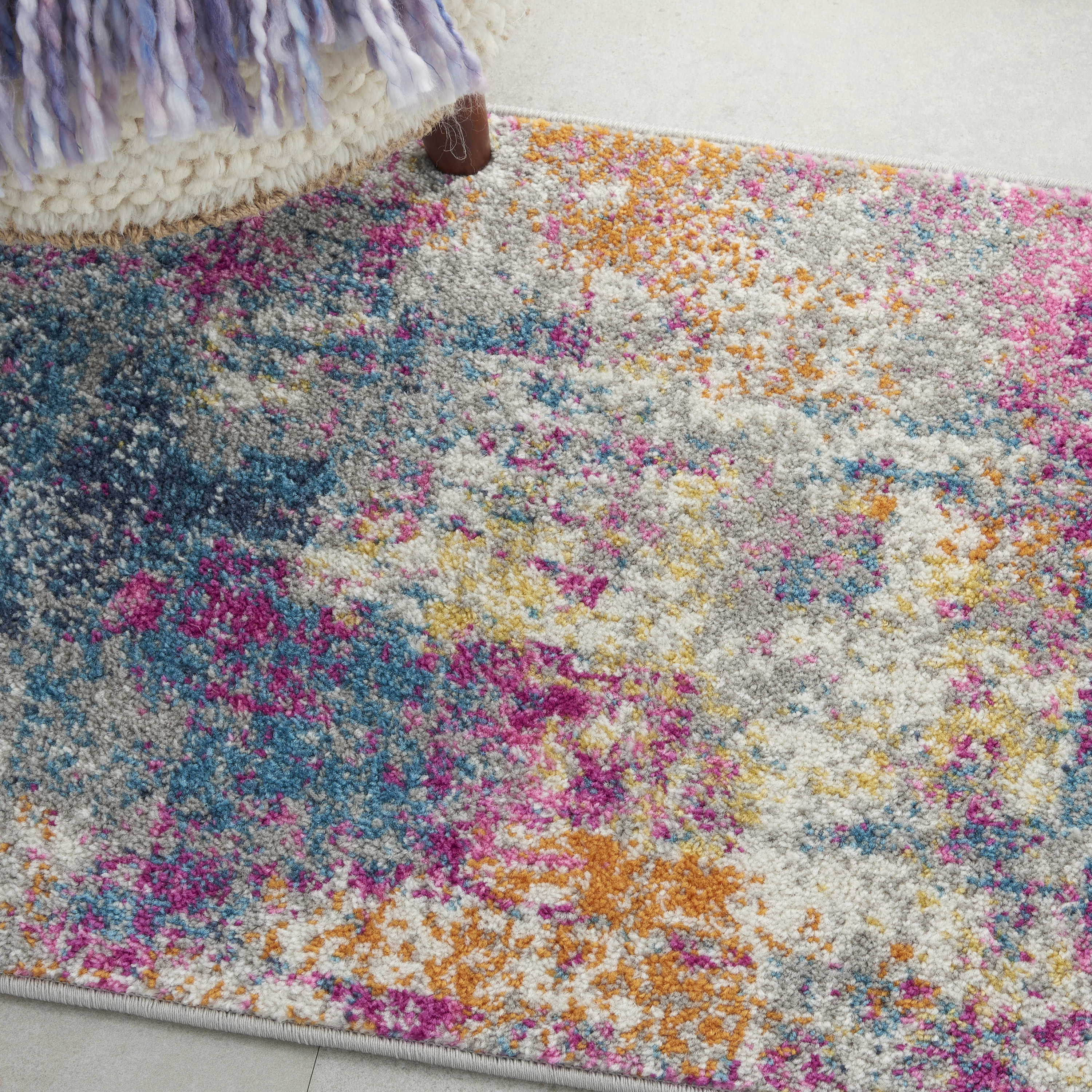 Nourison Passion 1'10" x 2'10" Ivory Multicolor Modern Indoor Rug
