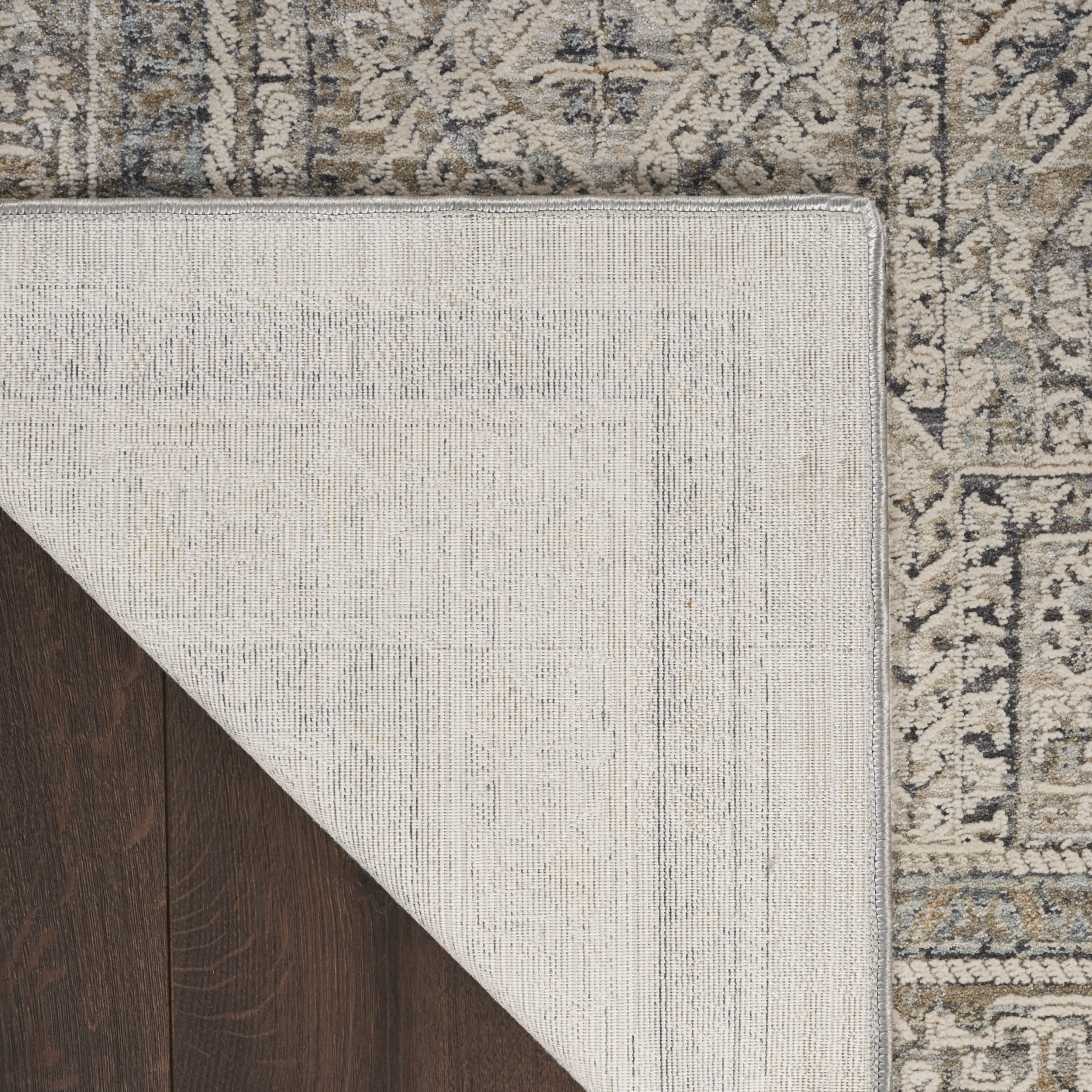 Nourison Lynx 2'3" x 10' Ivory Grey Blue Vintage Indoor Rug