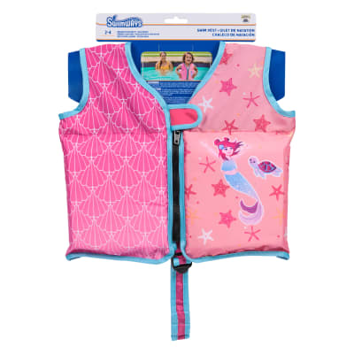 SwimWays Mermaid Swim Vest, Kids Life Jacket, Personal Flotation Device for Swim Training, Kids Swimming Aid, Life Jackets for Ages 2-4 Years Old