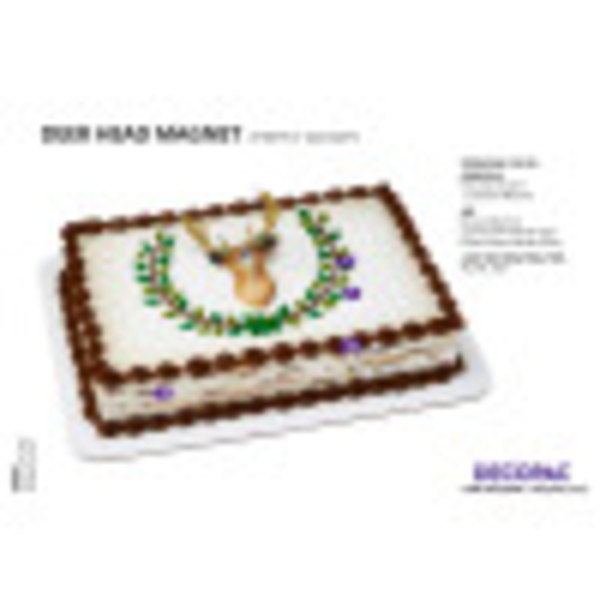 Deer Head Magnet Cake Decorating Instruction Card