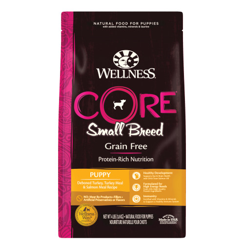 Wellness CORE Grain Free Small Breed Puppy Turkey Recipe Front packaging