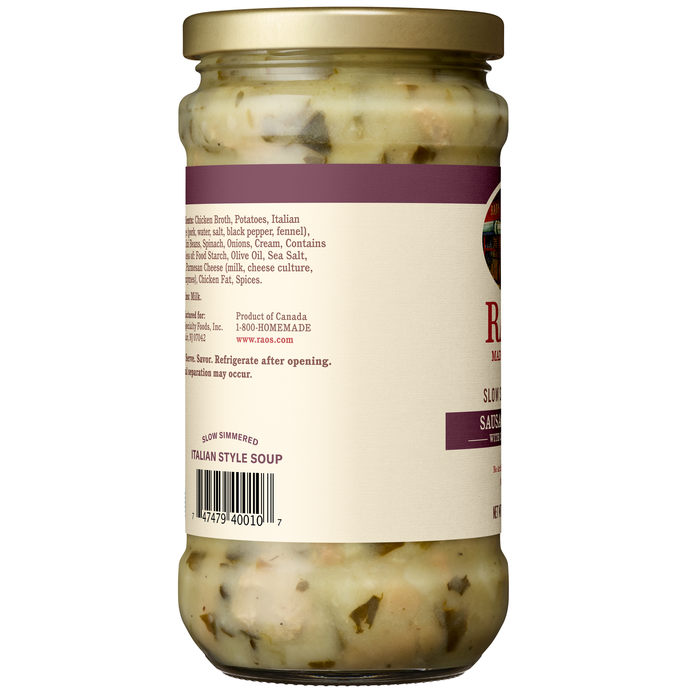Sausage & Potato with Cannellini Beans Soup, 16 oz - Left Image