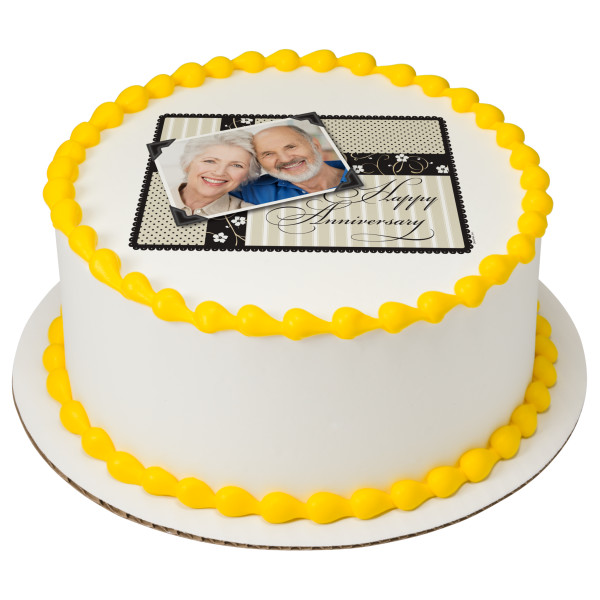 Anniversary Modern PhotoCake® Edible Image® Frame