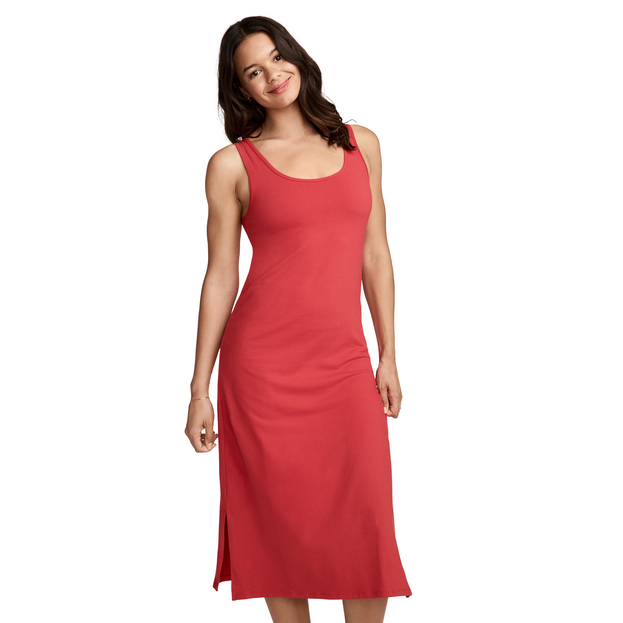 Jockey Women&rsquo;s Cotton Stretch Tank Dress With Built-In Bra